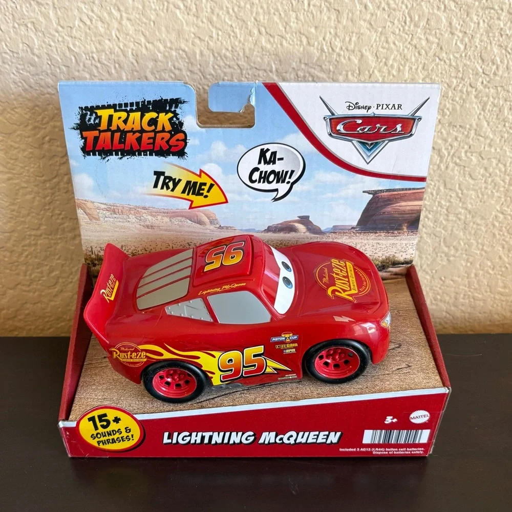 💥Disney Pixar Cars Lightning McQueen Red Track Talkers Toy - Picture 3 of 6
